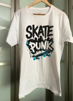 Skate punk men white t-shirt logo, marca: katespun, estado: Muy bueno, tamaño: M, 11,95 €, 13,25 € Protección al comprador Pro incluida