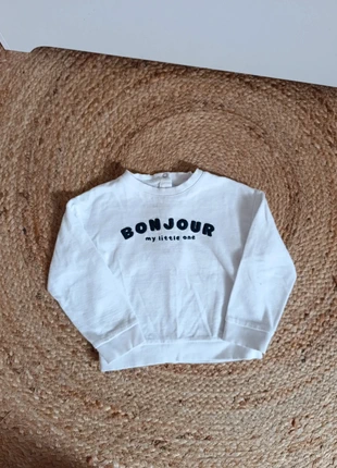 Pull Kiabi Bonjour, marque: Kiabi, état: Bon état, taille: 24-36 mois / 92 cm, 1,00 €, 1,75 € Protection acheteurs incluse