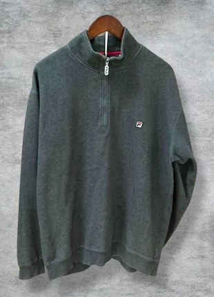 Dark Grey Vintage FILA 1/4 Zip Embroidered Sweatshirt - Size L, brand: FILA, condition: Very good, size: L, £9.99, £11.19 includes Buyer Protection Pro