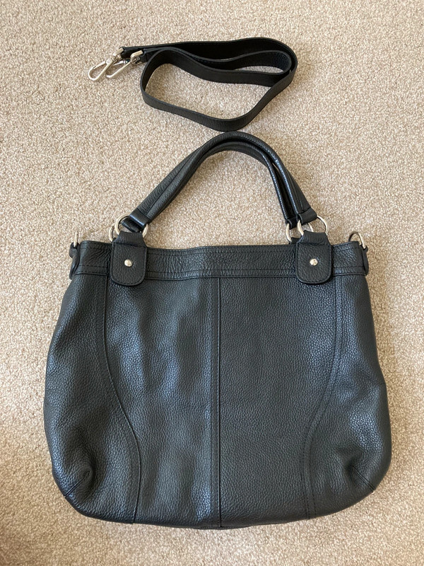 Black genuine leather Jacky Celine handbag Vinted