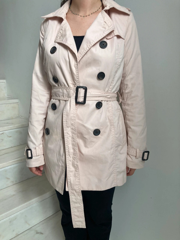 Stradivarius pink sale coat