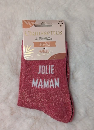 Chaussettes Paillettes Jolie Maman Taille 36-42 Neuf STC, marque: STC, état: Neuf avec étiquette, taille: M | 39–42, 4,90 €, 5,85 € Protection acheteurs (Pro) incluse