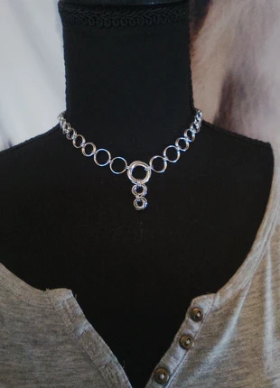 Collier unisexe chainmail japonais et mailles torsadées Style gothique, condition: Very good, €15.00, €16.45 includes Buyer Protection Pro