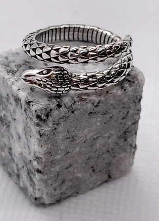 Bague "Serpent" en argent (avec poinçon), ajustable, zustand: Neu, mit Etikett, größe: Größenverstellbar, 14,90 €, 16,35 € beinhaltet Vinted-Käuferschutz Pro