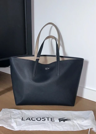 sac à main Lacoste, réversible, noir et beige, marque: Lacoste, état: Très bon état, 48,00 €, 51,10 € Protection acheteurs incluse
