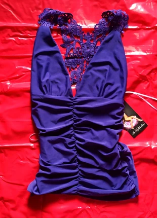 Sexy hot top blouse summer purple lace goth glam backless lace, marke: in-stylefashion, zustand: Neu, mit Etikett, größe: Einheitsgröße, 15,00 €, 16,45 € inklusive Vinted-Käuferschutz