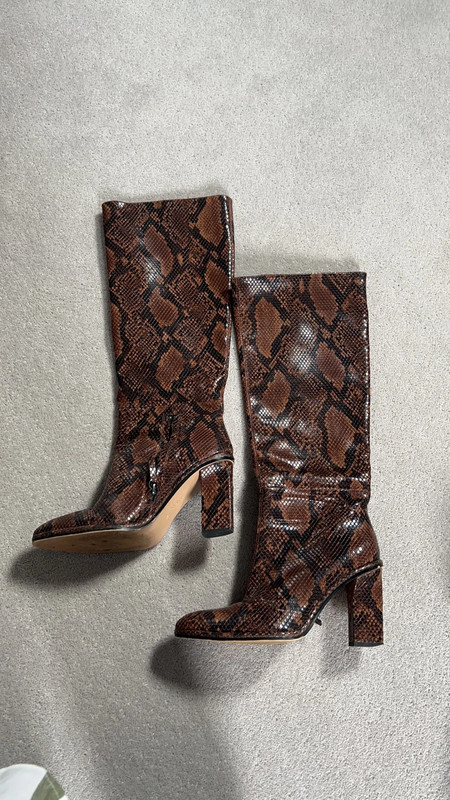 Zara sale snakeskin boots