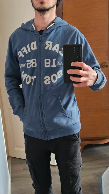 Sweat zippé bleu 1