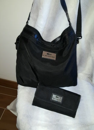 Sac nylon + pochette porte monnaie et cartes, merk: Lacoste, staat: Goed, € 75,00, € 79,45 inclusief Kopersbescherming