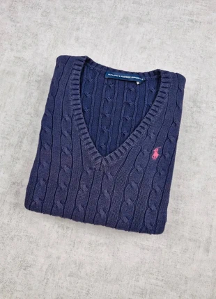 Pull Col V Torsadé Ralph Lauren Bleu Marine, brand: Ralph Lauren, condition: Very good, size: M / 38 / 10, €39.90, €42.60 includes Buyer Protection Pro