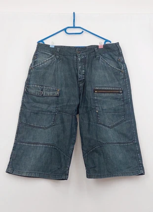 Baggy Cargo Utility Denim Shorts Jorts Vintage Y2K Streetwear Raw Denim, marca: Vintage Dressing, estado: Bom, tamanho: PT 44 | W34, €14.00, €15.40 inclui Proteção do Comprador