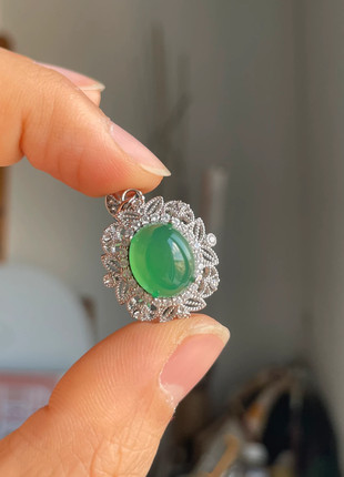 chrysoprase pendant, estado: Novo sem etiquetas, €10.00, €11.20 inclui Proteção do Comprador Pro