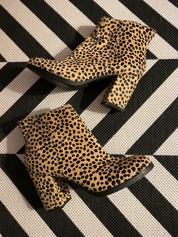 Office Animal Print Pony Skin Ankle Boots Vinted