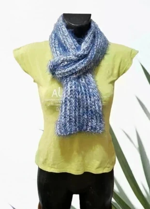 Sciarpa bianco azzura a maglia unisex 💖, marque: NO LABEL, état: Très bon état, 5,00 €, 5,95 € Protection acheteurs incluse