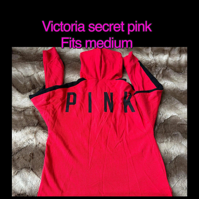 Victoria secret pink crop hoodie size medium 1