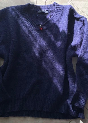 Cozy warm sweater pullover Zara Knit navy blue y2k alpaca wool, brand: Zara, condizioni: Ottime, taglia: S / IT 40 / EU 36, €15.00, €16.45 include la Protezione acquisti
