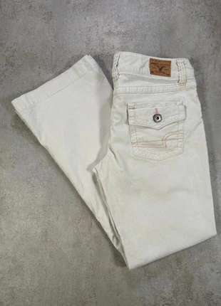 Pantalon En Velours Côtelé / Corduroy american eagle corduroy gris clair, coupe droite, taille 10, brand: Vintage Dressing, condizioni: Ottime, taglia: XL / IT 46 / EU 42, €9.00, €10.15 include la Protezione acquisti Pro