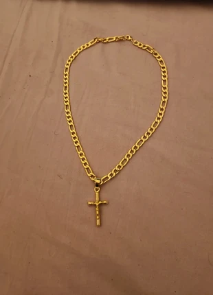 Collier et pendentif 45cm plaqué or neuf, staat: Heel goed, € 12,00, € 13,30 inclusief Kopersbescherming