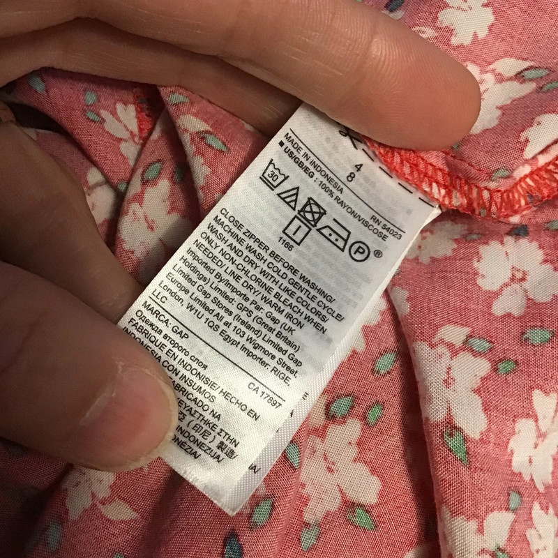 Y2K Gap Red Floral Summer Dress 4