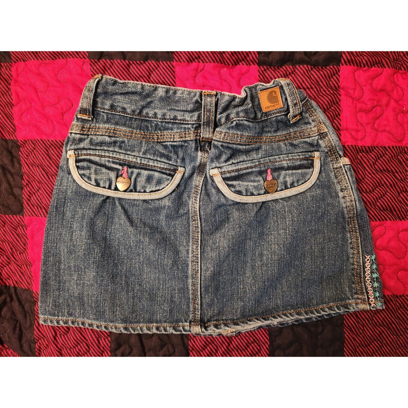 Carhartt Girls Denim Skirt Size 8 2