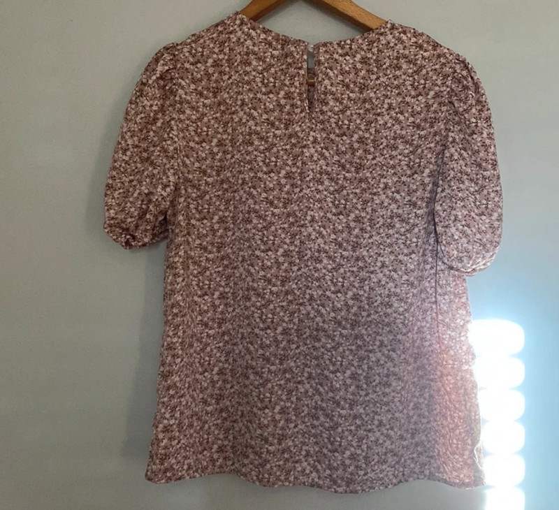 Light Pink Floral Shein Blouse Size Small US 4 4