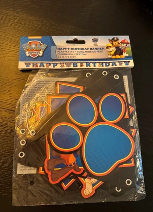 Happy Birthday Banner - Paw patrol, merk: Paw Patrol, staat: Nieuw met prijskaartje, € 3,00, € 3,85 inclusief Kopersbescherming