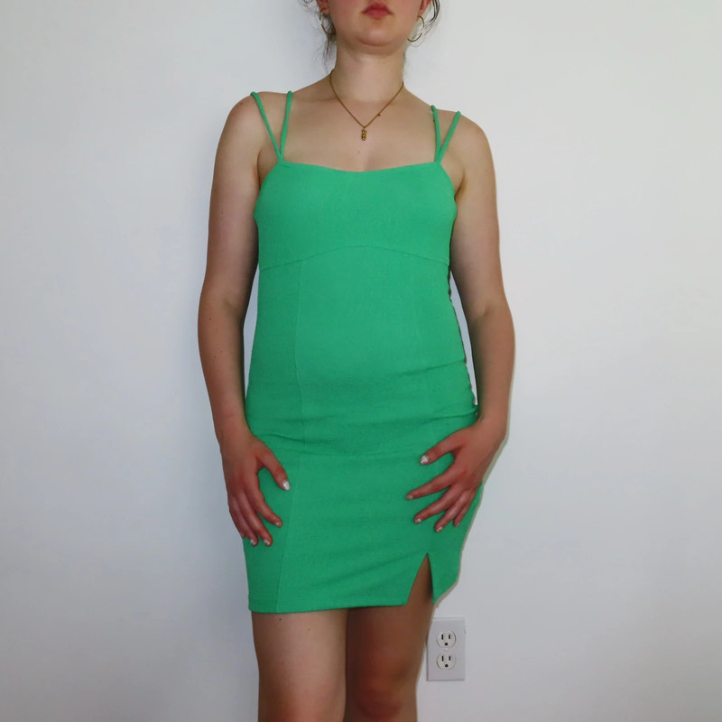 H&M Green Mini Dress 3