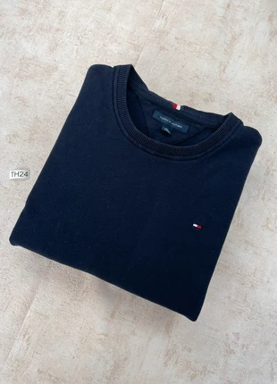 Pull Tommy Hilfiger col rond uni - taille XXL - bleu marine - logo brodé, merk: Tommy Hilfiger, staat: Goed, maat: XXL, € 16,00, € 17,50 inclusief Kopersbescherming Pro