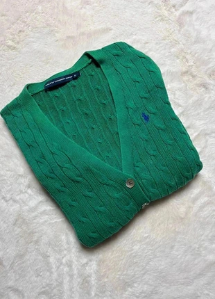 Cardigan torsadé Ralph Lauren vert – Taille M, brand: Ralph Lauren, condition: Very good, size: M / 38 / 10, €30.00, €32.20 includes Buyer Protection
