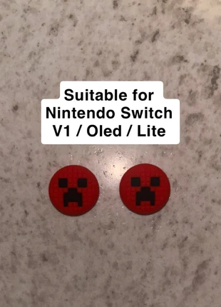 Minecraft Creeper Red Premium Comfort Thumb Grips For Nintendo Switch V1 / Oled / Lite, brand: Minecraft, condition: New with tags, £2.50, £3.33 includes Buyer Protection