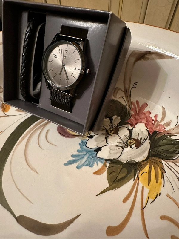 Set orologio e bracciale uomo Auriol antracite