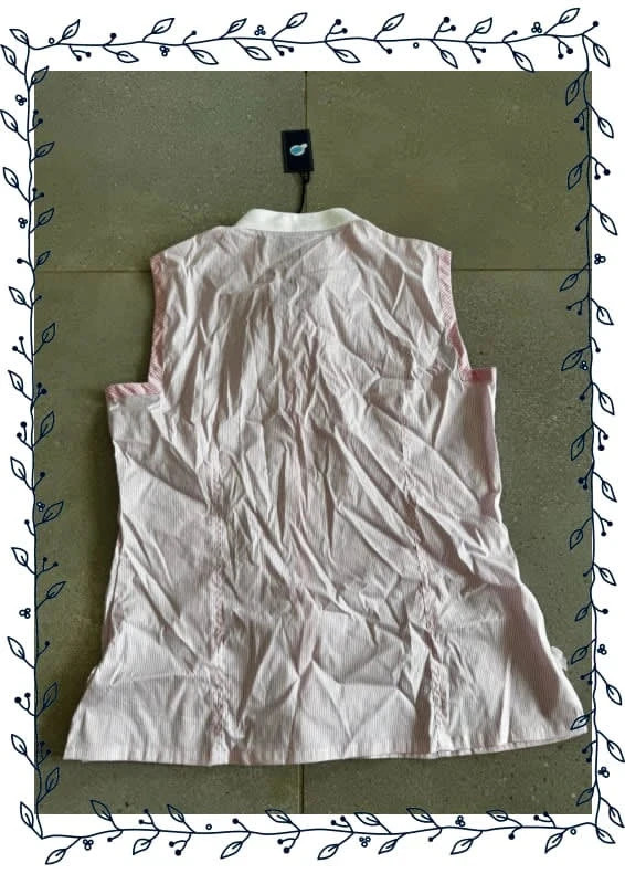 Chemise rose et blanche à rayure sans manche Anna Scarpati, taille L - photo numéro 4