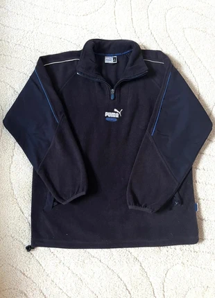 Pull 1/4 Zip Half Zip Polaire Vintage y2k Puma King Marine et Bleu Logo Brodé - Taille L, merk: Puma, staat: Heel goed, maat: L, € 23,00, € 24,85 inclusief Kopersbescherming