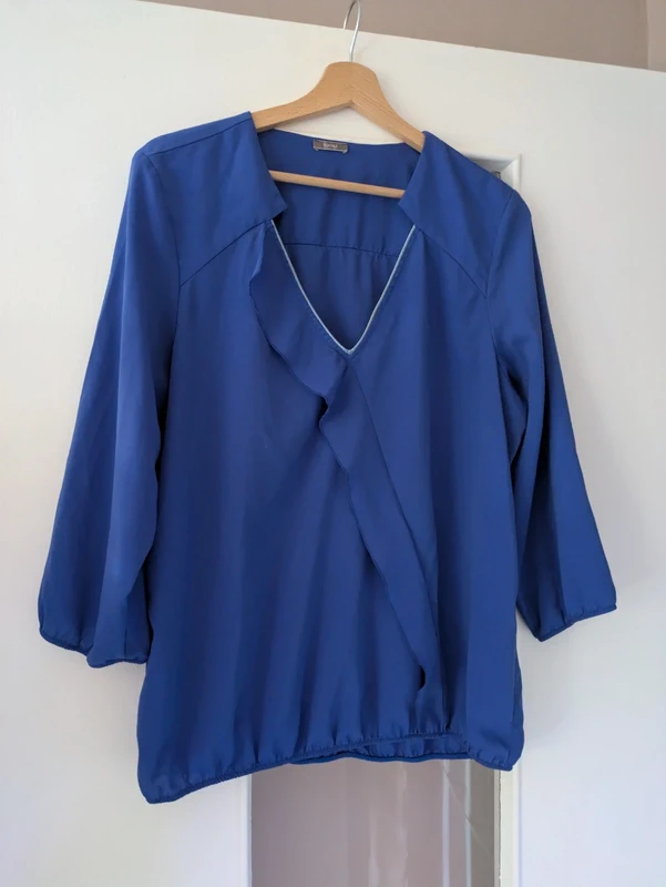 Magnifique haut blouse femme bleu violet Formul taille 44