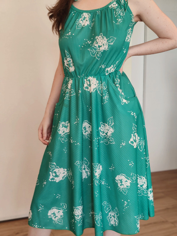 Robe cheap verte fleurie