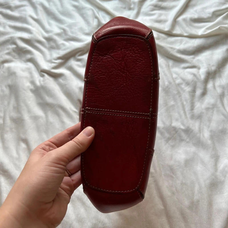Y2K vintage red leather mini bag 4