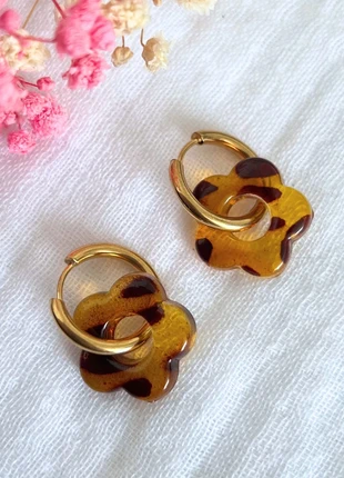 Pampilles léopard + créoles, marque: boutiquetresora, état: Neuf sans étiquette, 16,00 €, 17,50 € Protection acheteurs (Pro) incluse