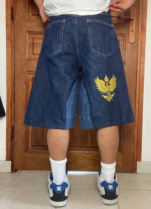 Jort short baggy large handmade style JNCO y2k brodé peinture hiphop, merk: JNCO, staat: Heel goed, maat: M, € 40,00, € 42,70 inclusief Kopersbescherming Pro