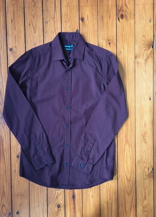 *Chemise homme bordeaux rayée In Extenso - Regular Fit (37/38) (S), marque: In Extenso, état: Très bon état, taille: S, 5,00 €, 5,95 € Protection acheteurs incluse