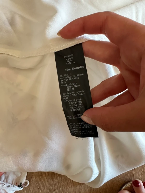 Robe The Kooples blanc cassé fleurie rose taille 36 - photo numéro 5