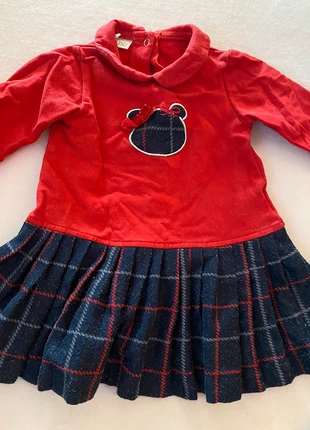 Tartan and red baby teddy dress , brand: Local, condizioni: Buone, taglia: 6-9 mesi / 68 cm, €4.00, €4.90 include la Protezione acquisti