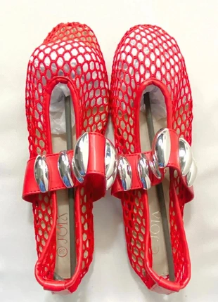 JOIA Paris - Ballerines plates avec bijoux - Rouge - Taille 38, marque: Joia, état: Neuf avec étiquette, taille: 38, 15,00 €, 16,45 € Protection acheteurs (Pro) incluse