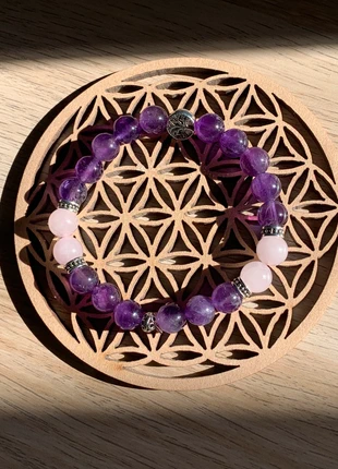 Bracelet Sérénité Améthyste et Quartz rose, merk: Pierre, staat: Nieuw zonder prijskaartje, € 9,00, € 10,15 inclusief Kopersbescherming