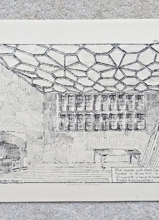 Oak ceiling in a house in elm hill, norwich, england - antique print - 1884, brand: NO LABEL, condition: Good, £7.49, £8.56 includes Buyer Protection Pro
