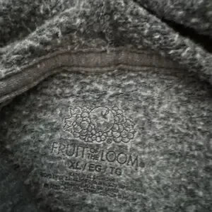 Fruit Of The Loom Grey Zip Up Hoodie Jacket 2