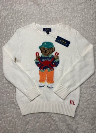 Pull Ralph Lauren Bear pour enfant blanc • Taille 10/12 ans • Neuf, brand: Ralph Lauren, condition: New with tags, size: 12 years / 152 cm, €80.00, €84.70 includes Buyer Protection Pro