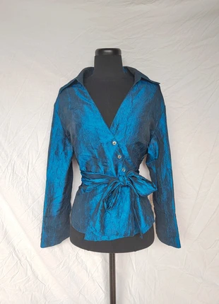 Blouse bleue  duochrome🌷  Noventa  Grados,  taille 44, marca: Noventa grados, estado: Muito bom, tamanho: XXL / 44 / 16, €12.00, €13.30 inclui Proteção do Comprador Pro