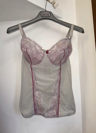 Sheer Coquette Corset in Purple & Grey – 85C Cup, marke: COQUETTE, zustand: Sehr gut, 22,00 €, 23,80 € inklusive Vinted-Käuferschutz