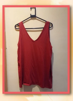 M&S, size 18, rust coloured, v-neck, v-back, modal, vest top, brand: Marks & Spencer, condition: Very good, size: L / UK 16-18, £1.50, £2.28 includes Buyer Protection