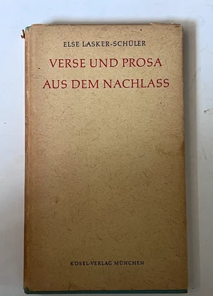 Lasker-Schüler, Else Editore: Kösel Verlag, Monaco, 1961 Prima edizione, estado: Bom, €5.00, €5.95 inclui Proteção do Comprador